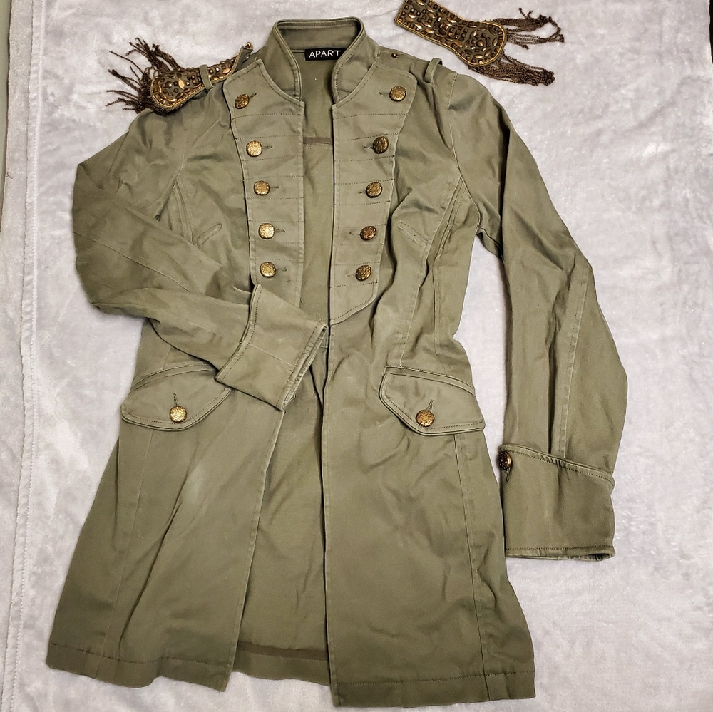 Olive color military-style coat